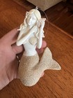 Sandy Tail Mermaid Ornament Shells Ocean Beach Nautical Decor Gold White 4   