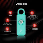    Siren Self-defense Alarm  mint  - 130 Db Keychain Alarm With Led Strobe Light
