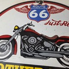 Vintage Route 66 Porcelain Sign - American Classic Gas Station Pump Road Ad Sign