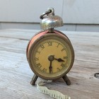 Vintage Figural Sewing Tape Measure Tin Alarm Clock