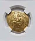 Byzantine Isaac I Histamenon Nomisa Ngc Au Ancient Gold Coin