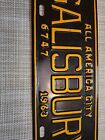 Salisbury North Carolina 1963 All American City License Plate Great Condition 