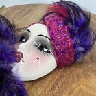 Vintage Unique Creations Feather Wall Mask 7    San Francisco Handmade Usa
