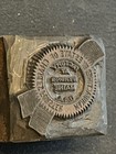 Antique Letterpress Printer   s Block     Charles Forster Factory Seal Strong Maine