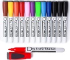 Magnetic Dry Erase Markers With Eraser Low Odor Fine Tip Whiteboard Pens Pack