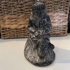 Vintage Inuit Style Hand Carved Dark Stone Seated Figure Sculpture 1 3 Lb Unsign