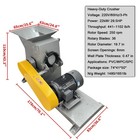220v 3ph 22kw 250rpm High-speed Plastic Crushing Machine 200-500kg h Pvc wpc spc