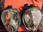 Vaincre Full Face Black Swimming Snorkeling Mask  2 Sets M-large  Vg Cond   read