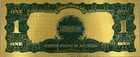 1899  1 Silver Cert Black Eagle 24k Gold Foil Dollar Bill Novelty With Coa