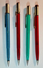 4 Vintage Scripto Classic Translucent Mechanical Pencils  Red  Blue  Green 