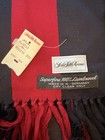 Nwt Vtg Saks Fifth Avenue W Germany 12   x64    Superfine Lambswool Scarf Red Black