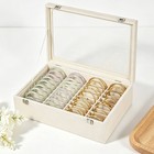 Bracelet Organizer Box 40 Slots Glass Lid Bracelet Box Large Capacity