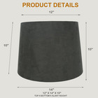 Suede Hardback Lamp Shade  12  Top  14  Bottom  10  Slant
