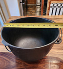  wagner  Sidney O Cast Iron Yankee Bowl  4  6-3 8  Tall X 10-1 2  Dia  C1910-20s