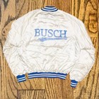Vintage 80   s Anheuser Busch Beer Satin Bomber Jacket