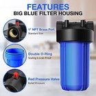 10 Inch Big Blue 10  X 4 5  Whole House Water Filter Housing Filtration System