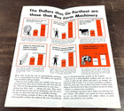 Rare Massey-harris Tractor Farm Equipment 1949 Dealer Sales Mini Brochure
