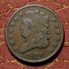 1828 Classic Head Half Cent  13-stars  Vf      Very Nice Original Example