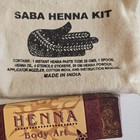 Easy Henna Travel Kit Mehndi Tattoo Powder Oil Reusable Stencils Burlap Bag New