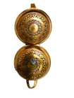 Antique Indian Brass Round Betel Box - Tb