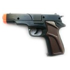Black Super Cap Toy Gun Revolver 8 Shot Ring Caps Pistol Agent 007handgun