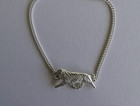 Small Sterling Silver Australian Shepherd Moving Study Bracelet