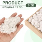 7 8oz Preserved Reindeer Moss  White Decorative Artificial Fake Moss