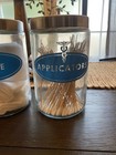 Set Of 5  Vintage Profex Doctor s Apothecary Glass Jar Steel Lid 1950s Excellent