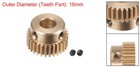 0 5 Mod 30t 6mm Bore 16mm Outer Dia Brass Motor Rack Pinion Gear With Screws
