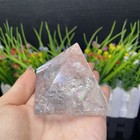 0 3lb 2 2 natural Clear Quartz Pyramid Chakras Carving Crystal Decor Healing