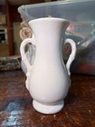Vintage Royal Copley Double Handled Floral Vase With Pink Roses