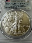 2017 Silver Eagle Pcgs Ms 70  first Day Of Issue 