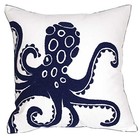 Embroidered Nautical Decor Pillow Cover square 18 Inches Decorative Canvas 