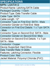 Startech Lsata12 Latching Sata Cable - Flexible - 12  - Red