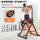 Power Tower Dip Station   Pull-up Bar Adjust Height Home Gym Full Body Workout