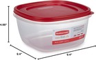 Lot Of 2  14 Cup Rubbermaid Easy Find Lids Food Storage Container Red  Brand New