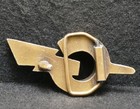 Wl11166 Very Cool Vintage 1970s    abstract Brass Artwork    Unisex Belt Buckle