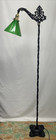 Restored Antique Vtg Art Deco Victorian Bridge Floor Lamp Green Glass 1920s 1940