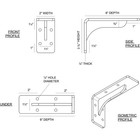 Ekena Millwork Bktm02x06x03ebabz Steel Bracket Embrey 2w X 6d X 3 3 4h Antiqued