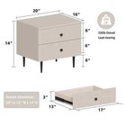 2 Drawers Nightstands Bedside Table Bedroom End Side Desk Wooden Night Stand