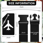 8 Pcs Luggage Straps Suitcase Tags Set For Tsa Approved  4 Travel Adjustable Sui