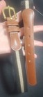 Vintage Coach Leather And Linen Belt Sz 30