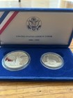 1986 United States Ellis Island Liberty Proof Coin Set Silver Dollar Half Dollar