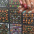 30 Sheets Christmas Nail Art Stickers 3d Self-adhesive Santa Claus Christmas-1
