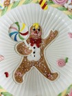 Ftz   Floyd Christmas Gingerbread Man Candy Bowl 10 1 2  Ceramic Hand Painted