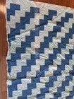 Vintage Streak Of Lightning Quilt - Light Green   Blue Color 80 x68 - Antique     