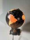 Old Deco Replogle Starlight Series Black Lighted World Globe Lamp Light Decor