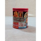 Vtg 1993 Coca-cola Advertising Collage Tin Canister Red Lid 6 Inch Collectible