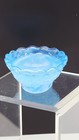 Boyd Glass Hen On Nest Blue Swirl Slag   bottom Only    2 5 Inch