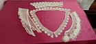Antique Edwardian Victorian  4 White Cotton Handmade Collars Beautiful